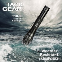TAC10 GEAR Tactical LED Flashlight XML-T6 1,000 Lumens Water Resistant with Rechargeable Li-Ion Batteries, Charger, Adjustable Zoom Focus, 5 User Modes, and Holster   